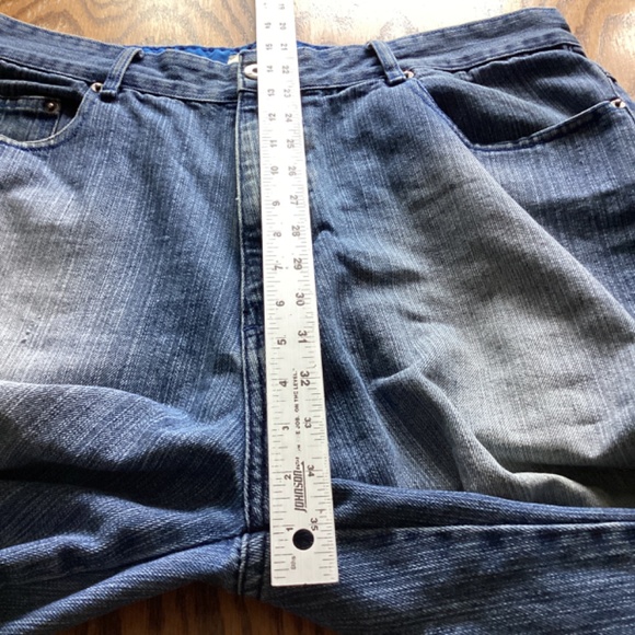 God Body Vintage Denim Shorts Y2K Hip Hop Blue Trim Mens 36 Retro Body Body Deni - Picture 7 of 10